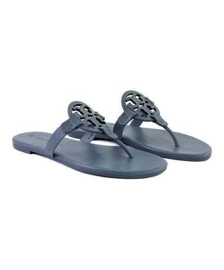 Tory Burch Light Blue Miller Leather Sandal - Women | Zulily