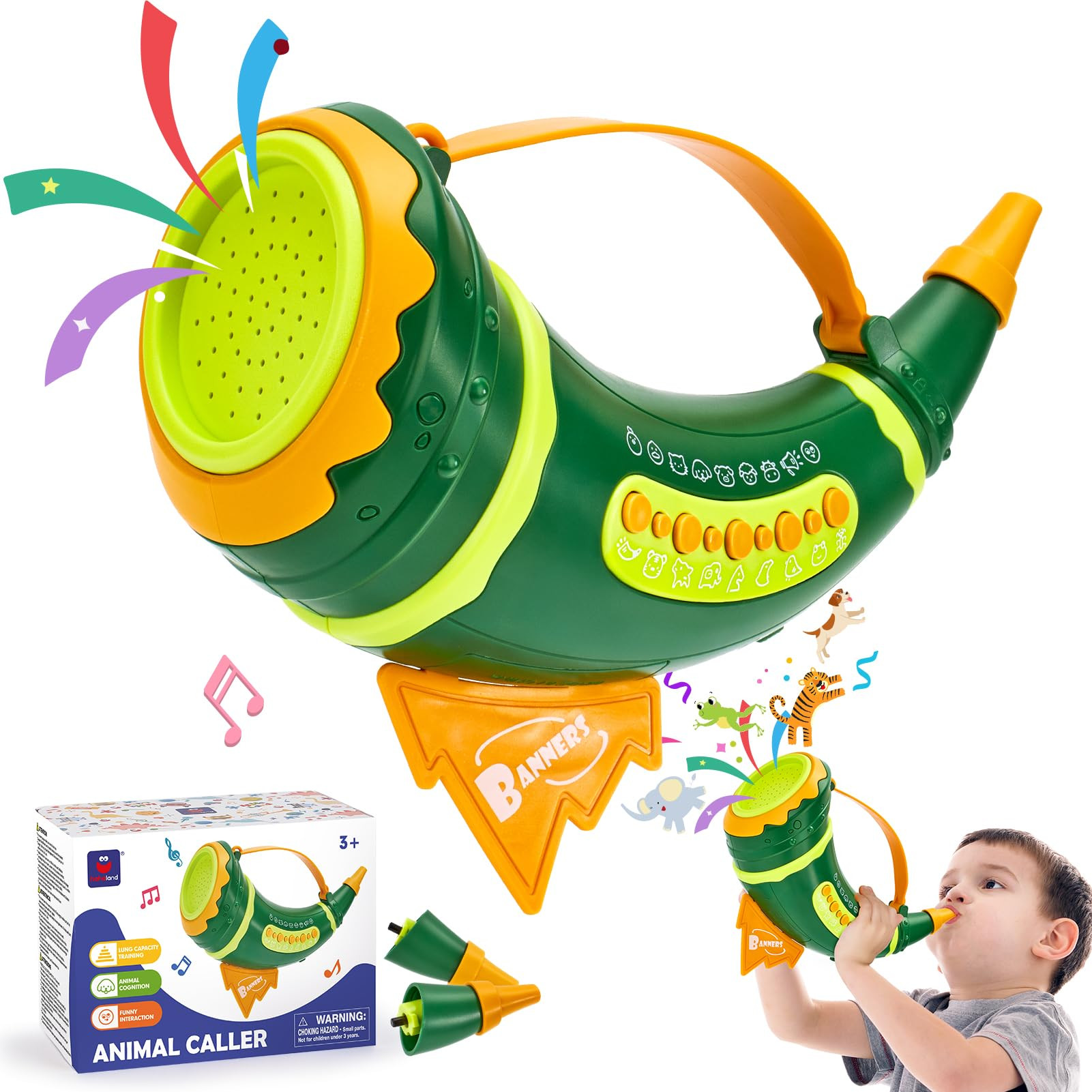 hahaland Animal Caller Toys with 30 Realistic Forest & Farm Animal Sounds Toys Toddlers 3-5, Loud... | Amazon (US)