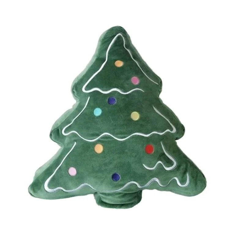 Christmas Tree Shaped Pillow, Xmas Tree Decorative Throw Pillow, Christmas Village House Pillow C... | Walmart (US)