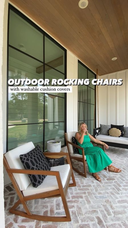 Our outdoor rocking chairs are on sale! The best part is that the cushion covers are removable and can be machine washed! 

Porch swing, Walmart fashion, 4th of July, Labor Day, summer dresses, patio furniture, outdoor furniture, sunbrella, porch daybed, Amazon home, wayfair

#LTKhome #LTKSeasonal #LTKsalealert