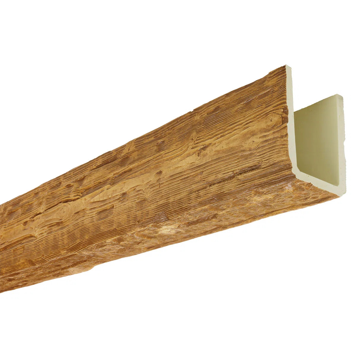 Salvaged Timber HeritageTimber Faux Wood 3-Sided Ceiling Beam (U-Beam) | Wayfair North America