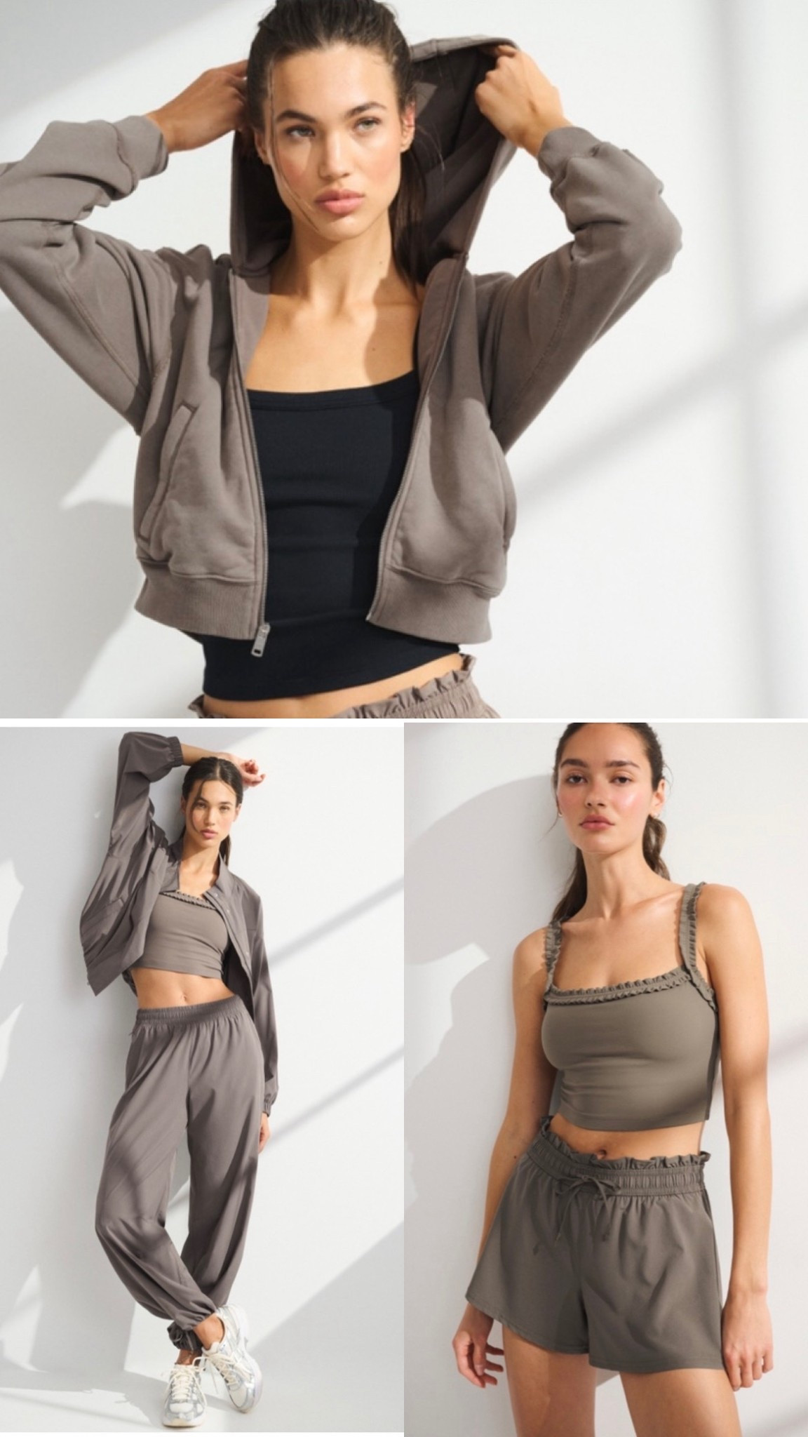 I tried on a few things at Abercrombie and was so impressed! I’ll be honest and it’s been very hit or miss with me the past few years, ever since they gave us a store locally. I was so pumped to find these gorgeous soft brown matching pieces. They didn’t have my size so I ordered these four pieces. I can’t wait to get them in! Perfect spring transitional pieces  

#LTKfitnessgoals #LTKmomlife #LTKootd