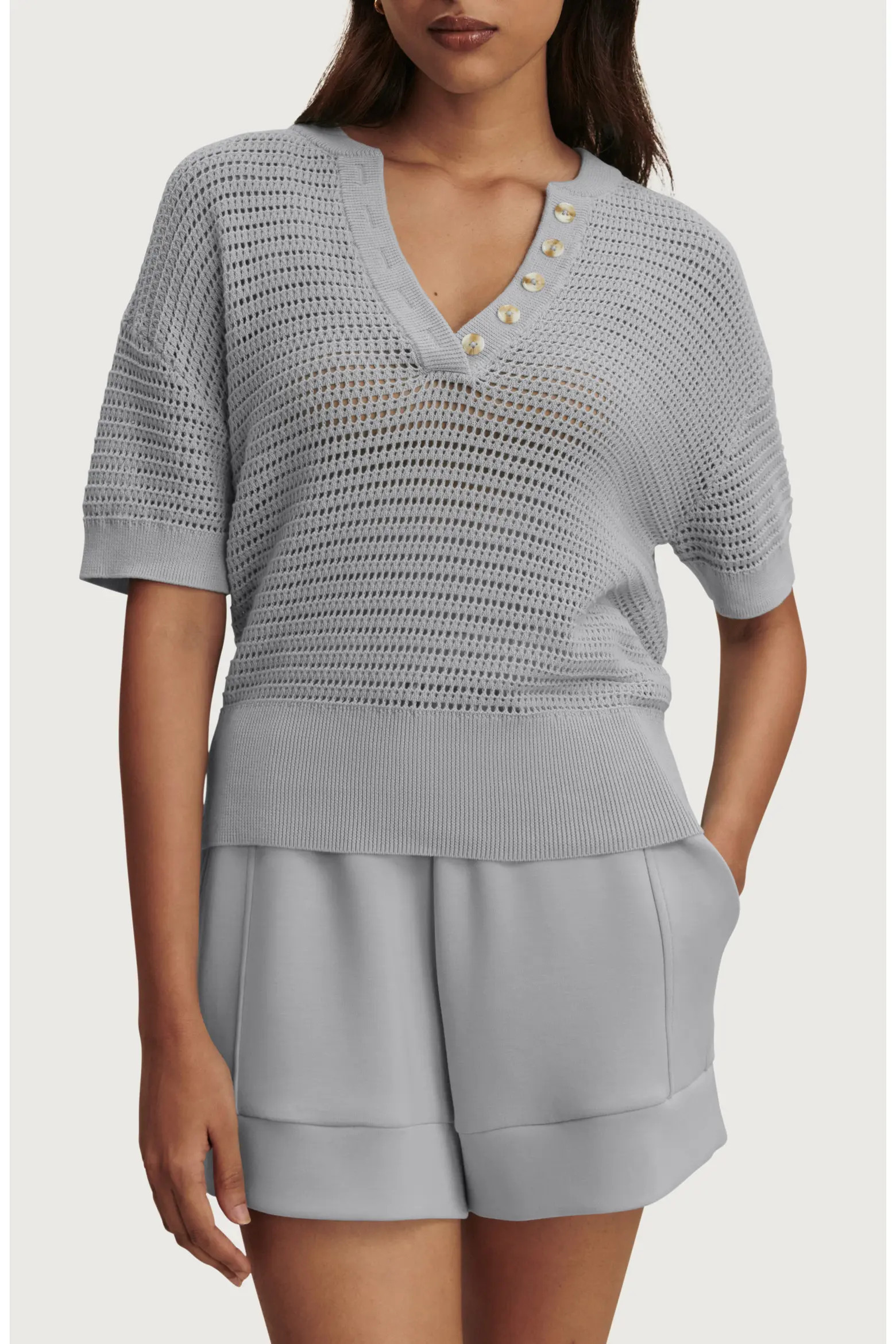 Callie Cotton Short Sleeve Sweater (Women) | Nordstrom | Nordstrom
