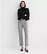 Pintucked Kick Crop Pants in Plaid Ponte | LOFT