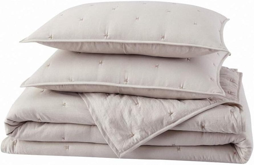 BOURINA Embroidery Quilt Set 3-Piece Oversized Queen Quilt Set Pre-Washed Microfiber Ultra Soft L... | Amazon (US)