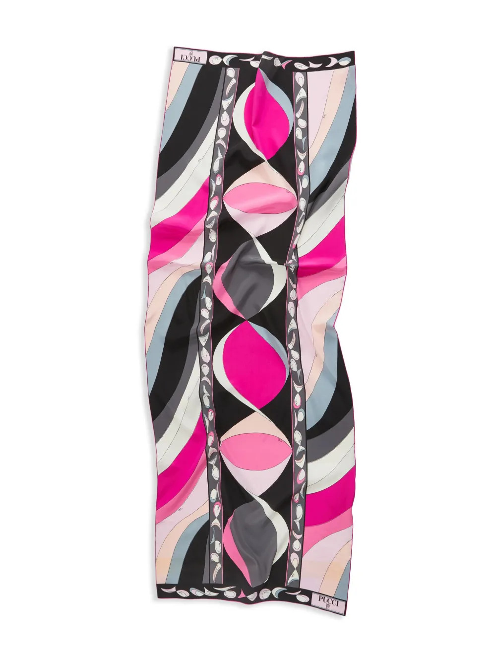 PUCCI Pesci-print scarf - Black | Farfetch Global