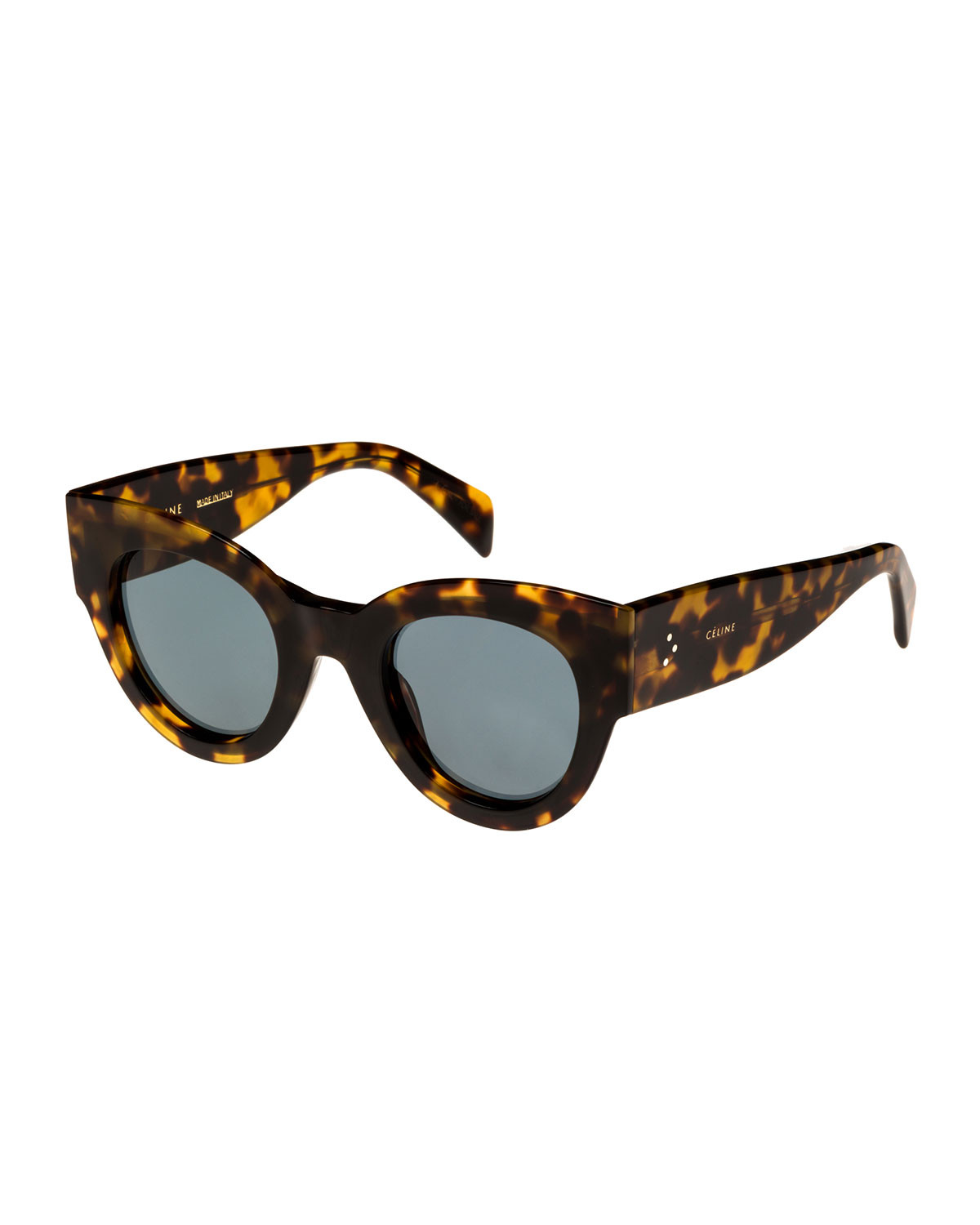 Acetate Cat-Eye International-Fit Sunglasses, Medium Brown | Neiman Marcus