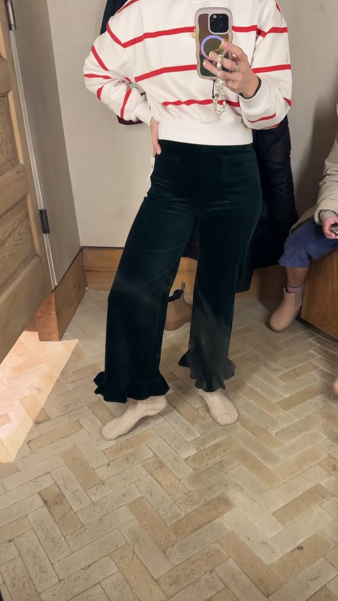 I tried on a few different pairs of velvet pants for some upcoming holiday events and these were so cute! Fits TTS & actually very comfortable- I love the ruffle at the bottom, too! These are dark green & would be so pretty with pops of mustard, pink, red, plum, or teal! 

#LTKSeasonal #LTKHoliday #LTKWorkwear