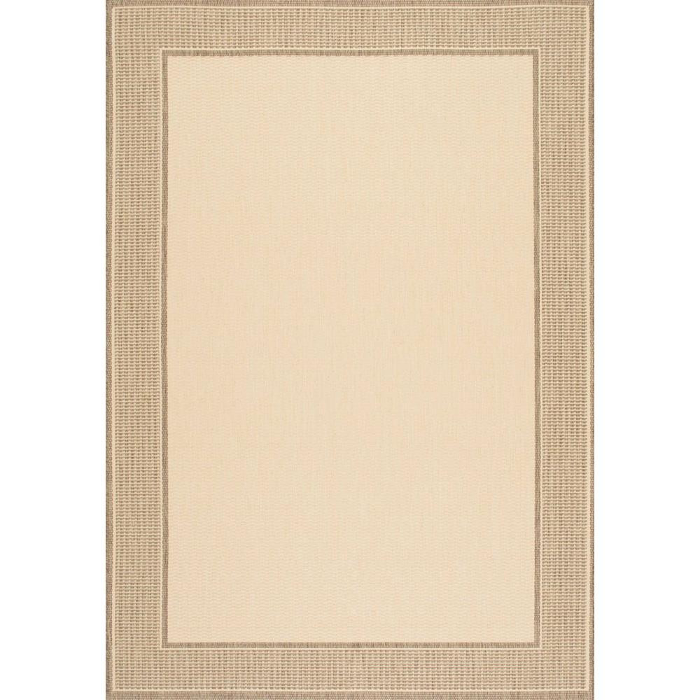 nuLOOM Machine Made Outdoor Gris Border Beige 9 ft. x 13 ft. Area Rug | The Home Depot