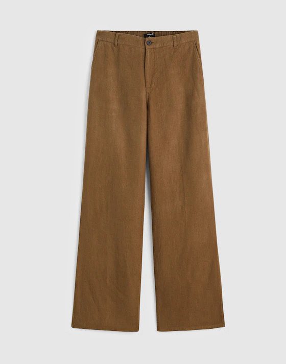 The Zoe Relaxed Straight Pant in 100% Linen | Madewell