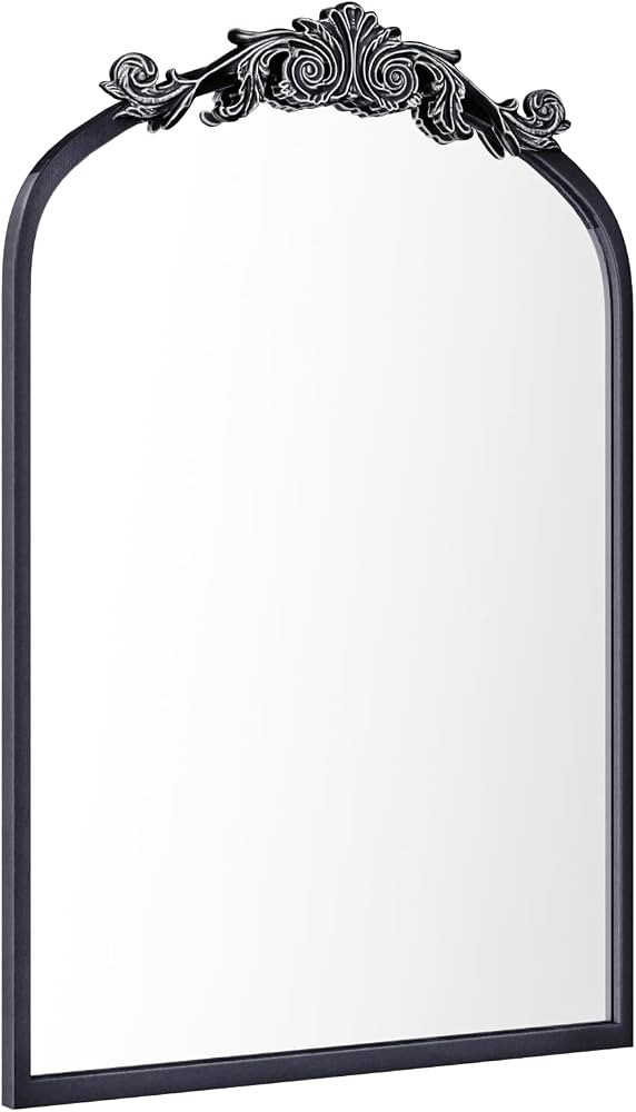 Black Antique Mirror 24x36 Inch, Arendahl Traditional Arch Mirror with Tempered Glass, Black Fram... | Amazon (US)
