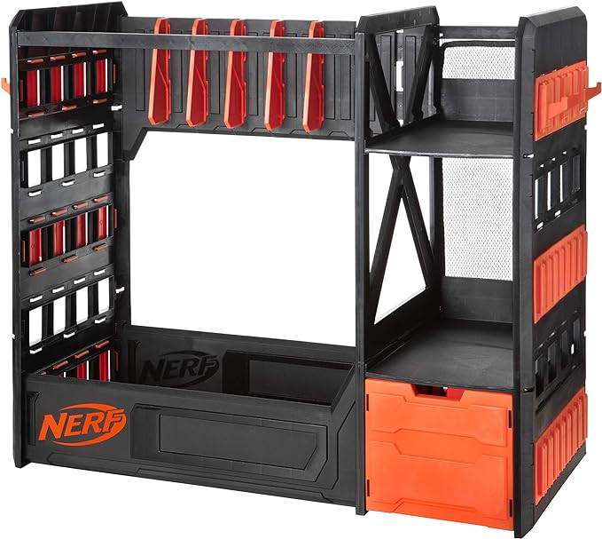 NERF Elite Blaster Rack - Storage for up to Six Blasters, Including Shelving and Drawers Accessor... | Amazon (US)