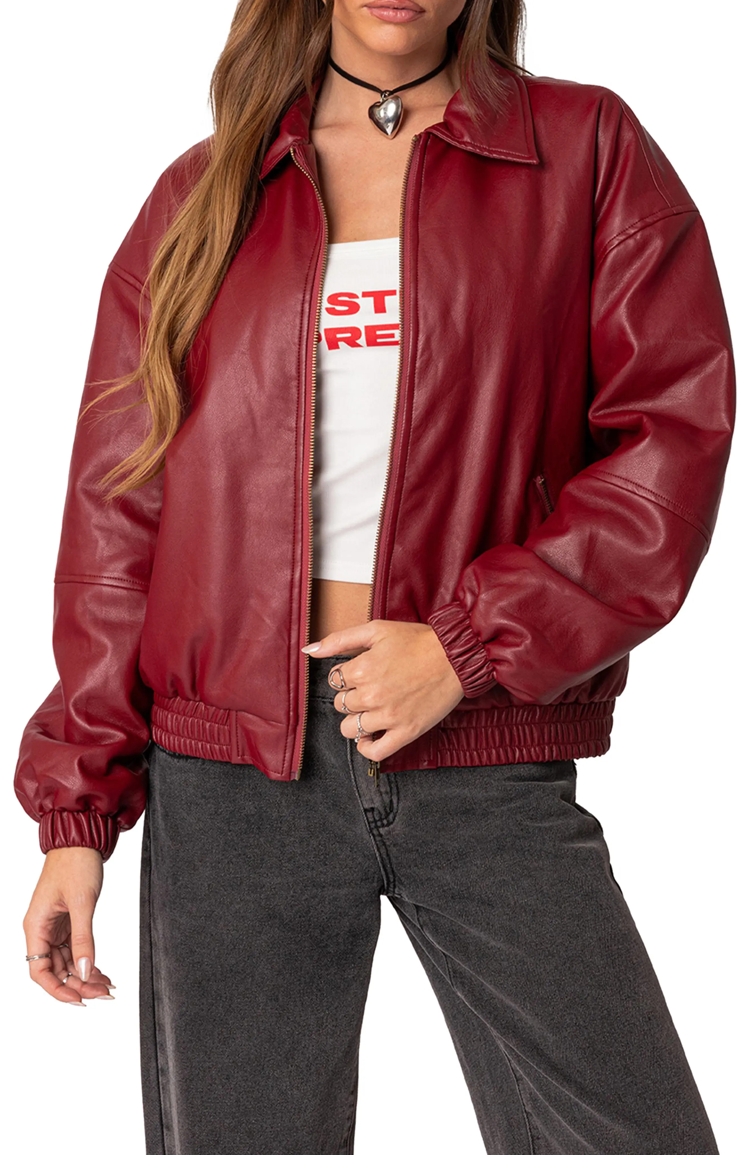 Halley Faux Leather Jacket (Women) | Nordstrom | Nordstrom