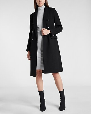 Double Breasted Wool-blend Coat | Express