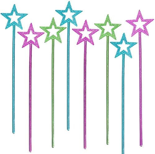 ArtCreativity Metallic Star Princess Wands for Kids - Pack of 12 - Magic Fairy Wands in 3 Vibrant Co | Amazon (US)