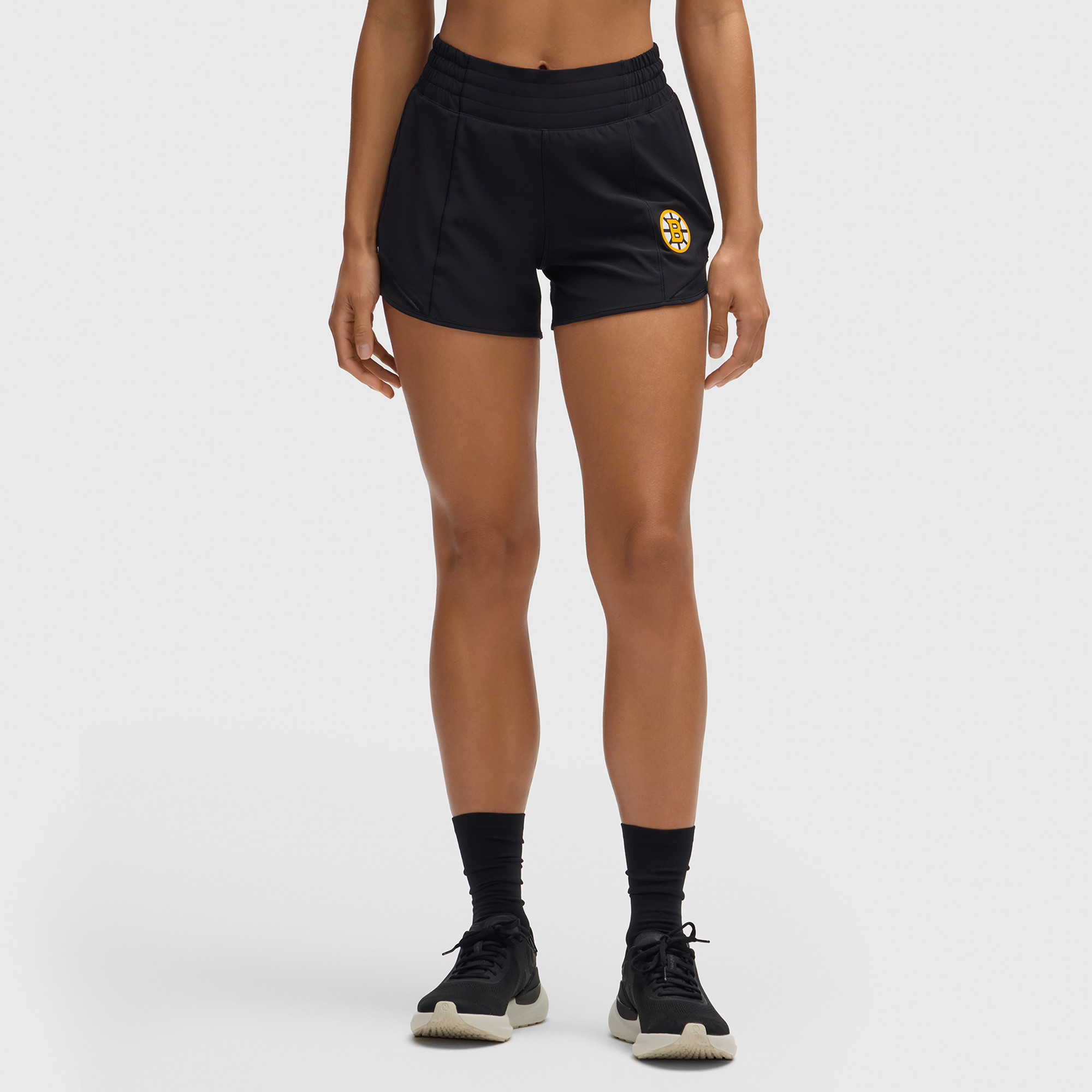 Women's lululemon Black Boston Bruins Hotty Hot High-Rise Lined Short 4 | Fanatics