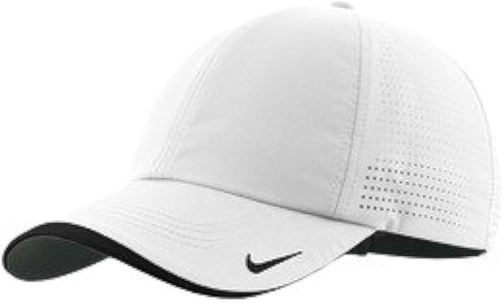 Nike Mens Golf - Dri-fit Swoosh Perforated Cap, White Hat, White | Amazon (US)