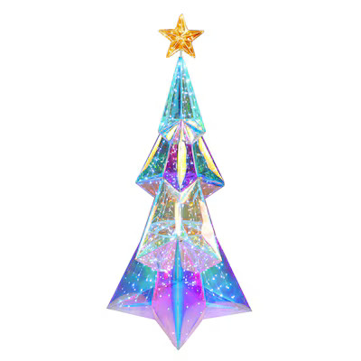 Holiday Living 5-ft LED Iridescent Tree Decoration | Lowe's