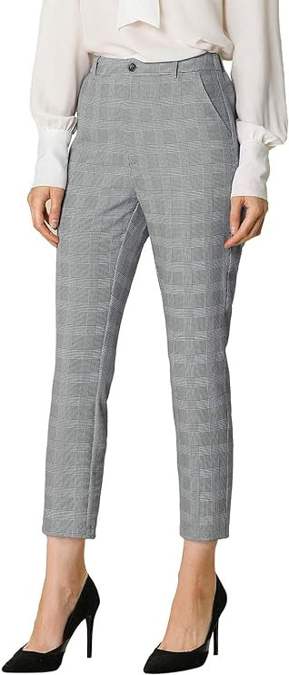 Allegra K Women's Work Dress Pants High Waisted Office Ankle Pants | Amazon (US)