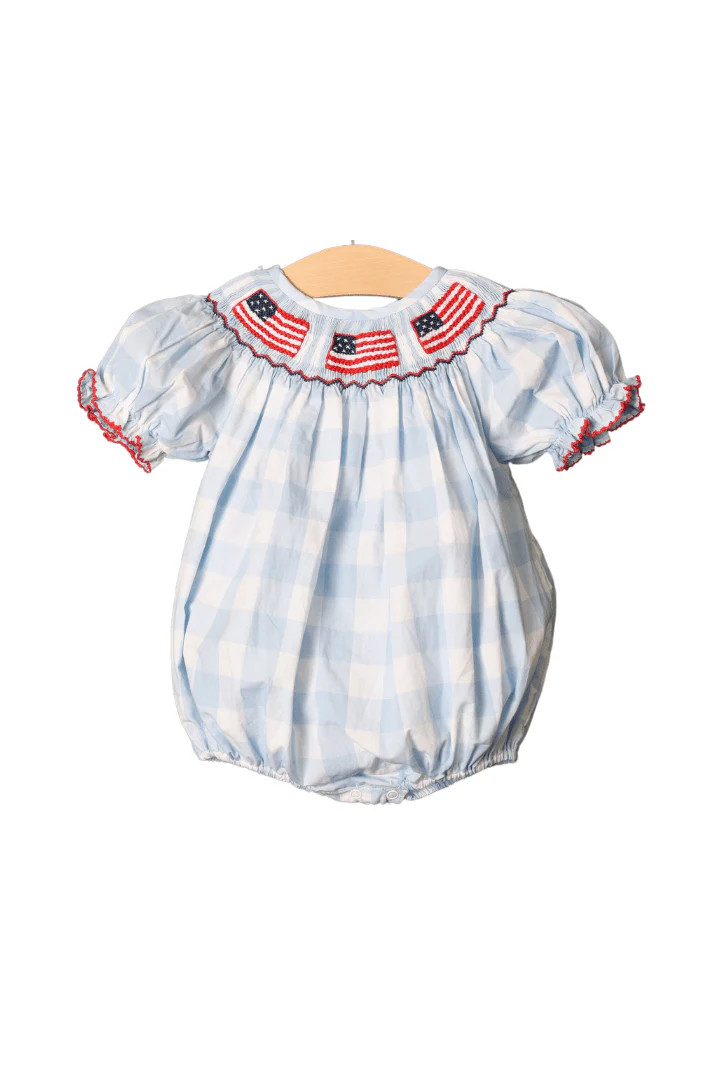 Smocked Star Spangled Flag Bubble | The Smocked Flamingo