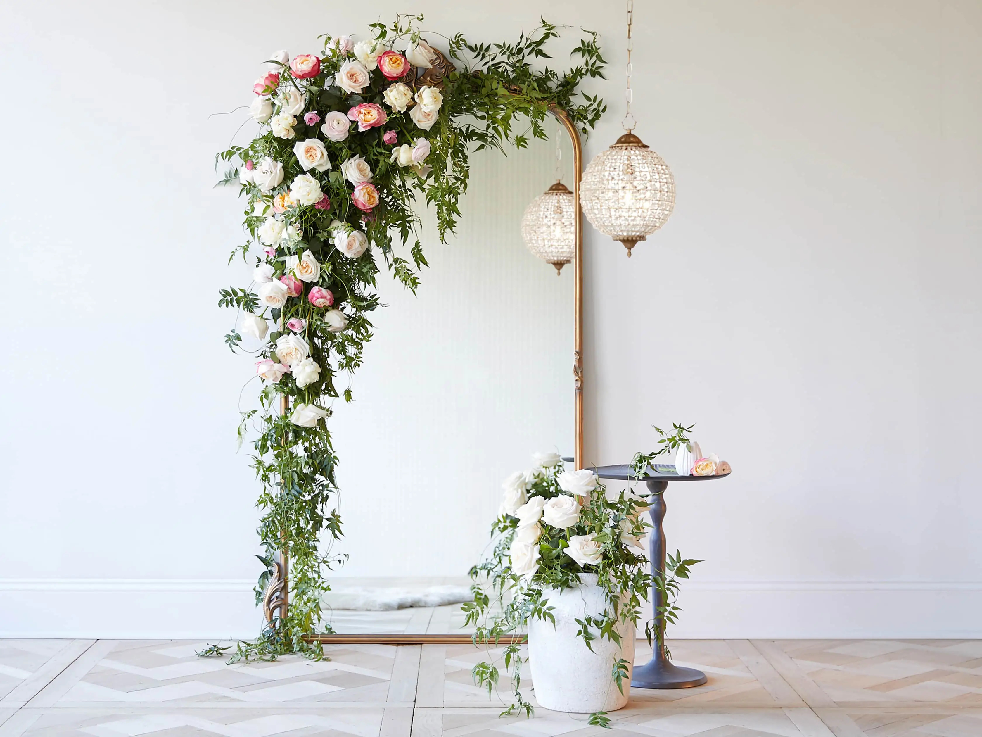 Amelie Floor Mirror in Gold | Arhaus