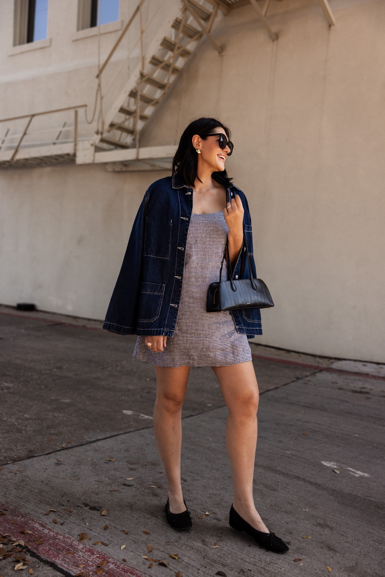 I found an @onequince dress for under $60 that looks like Ref! This one also includes a skort liner, so it's super comfortable to wear. I'm in the large, but I'm in between a large and a medium, as this runs just a touch loose overall. 

I'm in the large of the denim chore jacket, also from @onequince! One of my favorite pieces from there. True to size fit, relaxed.  

 #LTKootd #LTKOver40