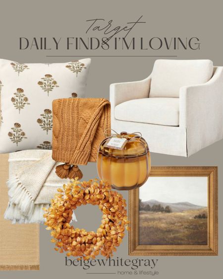 The golden colors for fall! Loving these beautiful fall accents for your home! From the art to the wreath and throw blanket and but pumpkin pillow. It’s linked here. Ohh and this accent chair is back in stock and I personally have it and love. 

#LTKhome #LTKstyletip #LTKSeasonal