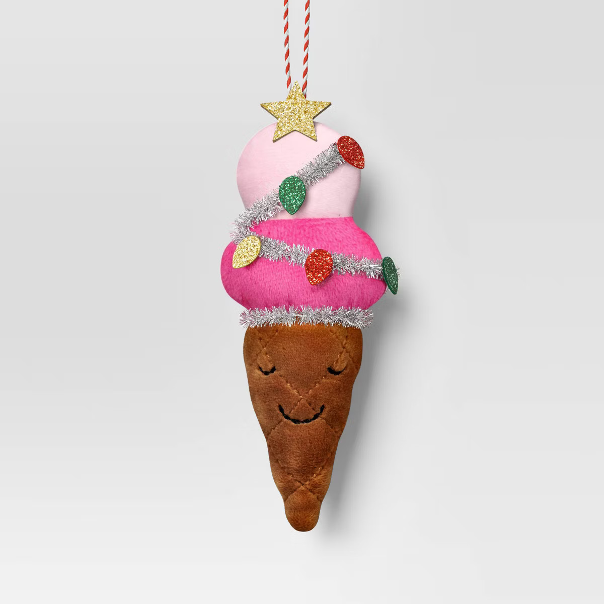 6" Christmas Fabric Ice Cream Cone Ornament - Wondershop™ | Target
