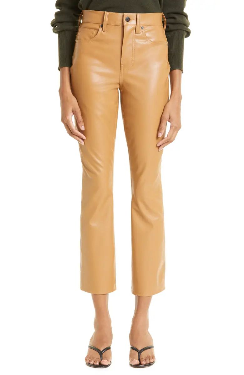Carly High Waist Kick Flare Faux Leather Pants | Nordstrom