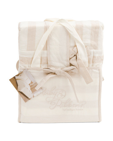 3pc Linen Blend Striped Duvet Set | TJ Maxx