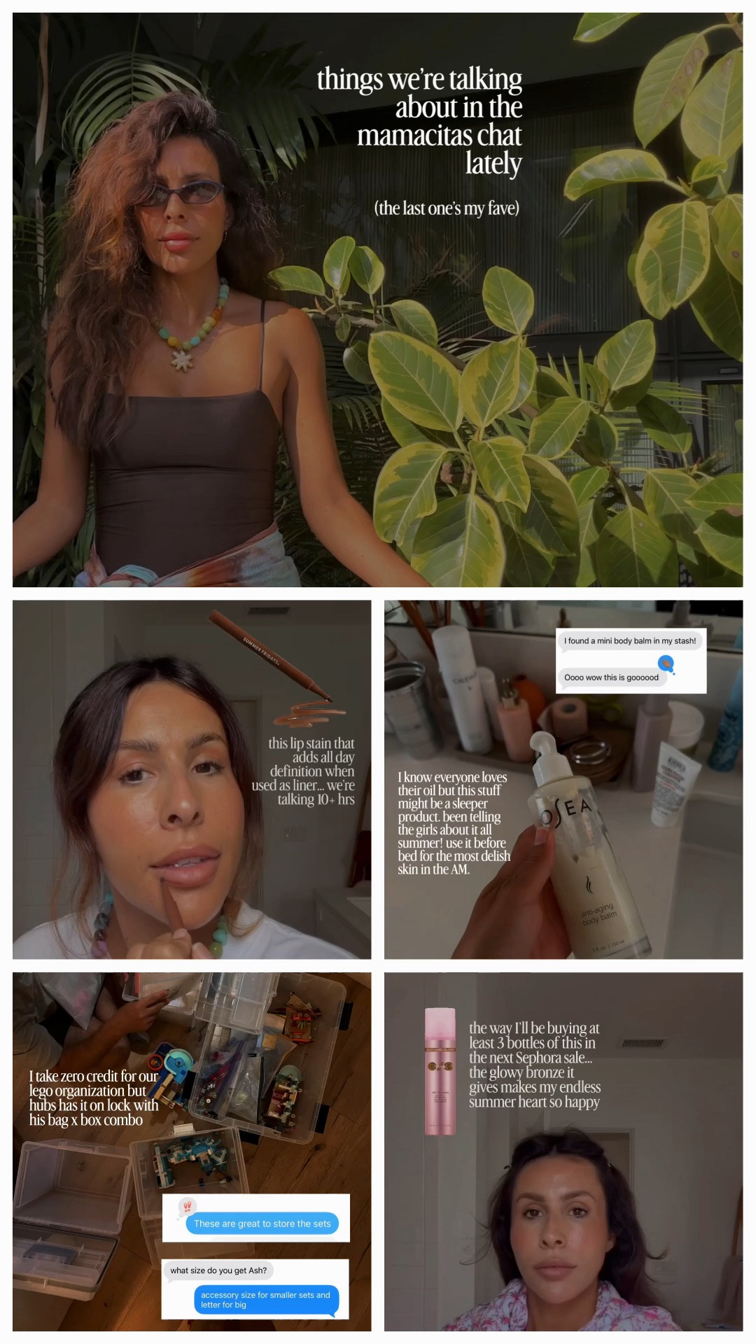 beauty faves and lego storage - just mom things! | I use MOCHA for the lip liner and CARAMEL GLOW for the bronzing spray 🤍

#LTKmomlife #LTKBeauty