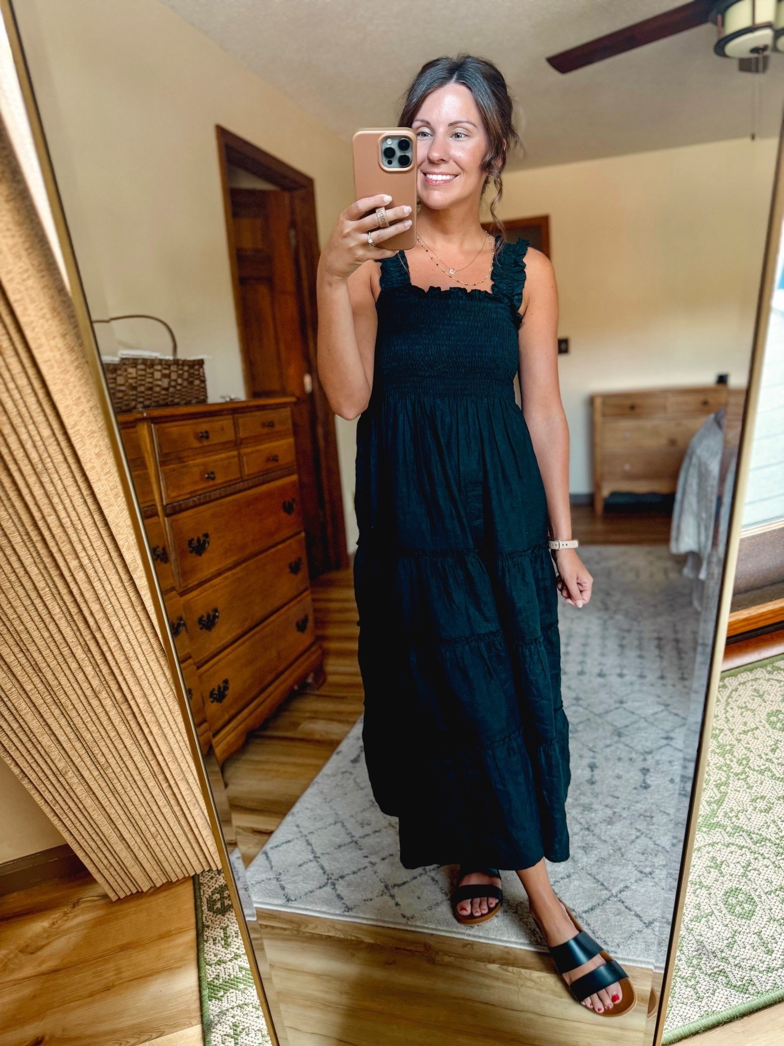 wearing xs in my dress (also wearing an it in sand) and size 6 in my sandals 🖤

#LTKPetite #LTKgrwm #LTKootd