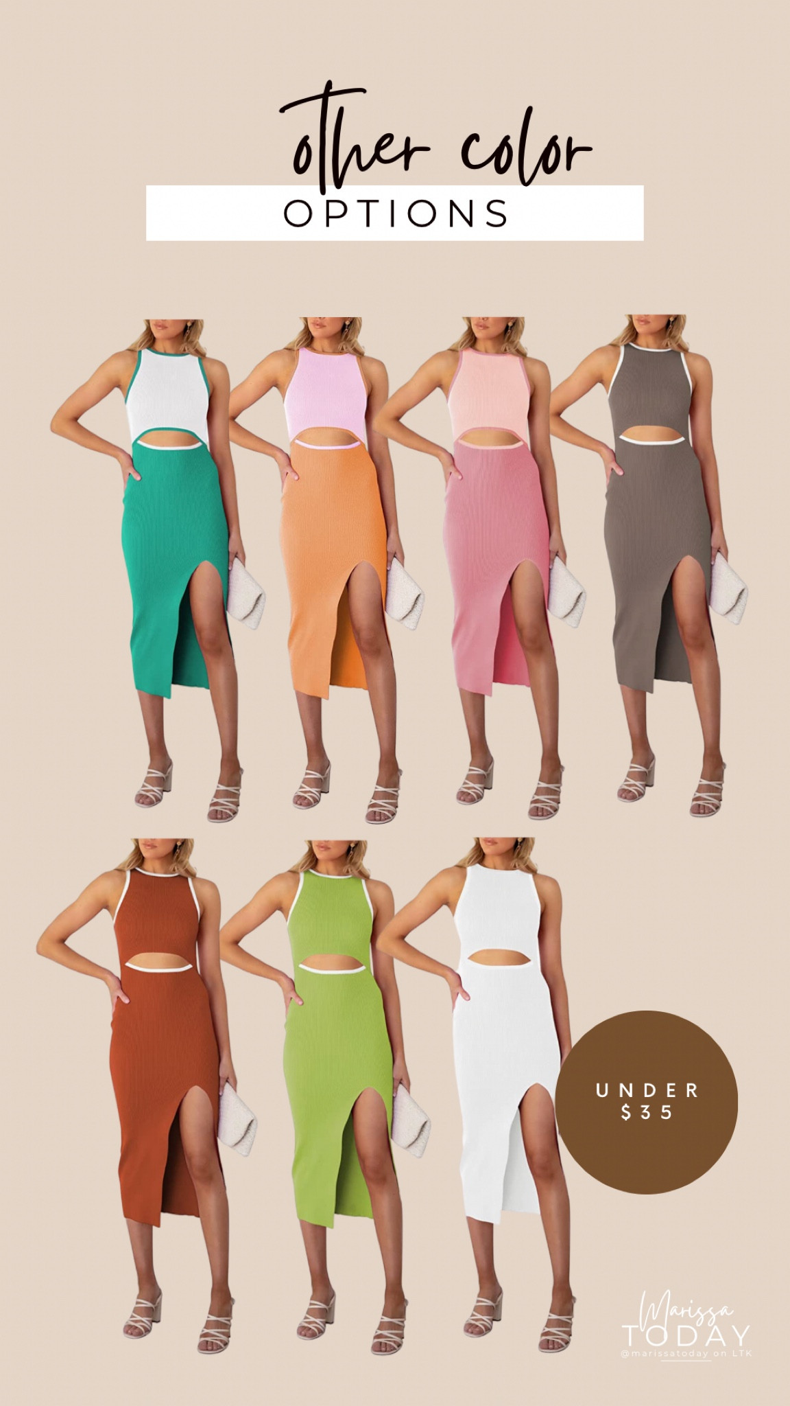 I got this dress in 3 of the many colors it comes in from @amazonfashion ! I love the fit with the cutout and there are so many color options! The material is thick and ribbed. The fit is TTS, I’m wearing a size XS. You can wear this to work if you pull the skirt up, to dressed up events, or on vacation! A major plus is that it’s comfy and you can wear your usual bra with it!
•
#babyshower #weddingguestdress #bridalshowerdress #wedding #bridalshower #vacationdress #vacationoutfit #summerdress #springdress #traveloutfit #businesscasual #businessmart #comfydress #amazoninfluencer #budgetstyle #summerbasics
•
Baby shower | wedding guest dress | bridal shower dress | wedding | vacation dress | vacation outfit | travel outfit | summer dress | spring outfit | business casual | business smart | comfy dress | Amazon fashion | beefier style | work wear | smart casual | summer basics

#LTKFind #LTKsalealert #LTKSeasonal