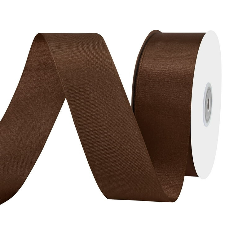 THEGLY 1-1/2 Inch x 100 Yard Brown Satin Ribbon – Perfect for Gift Wrapping, Crafts, Christmas,... | Walmart (US)