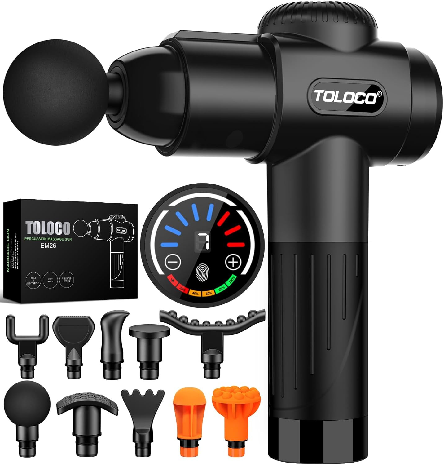 TOLOCO Massage Gun, Deep Tissue Back Massage for Athletes for Pain Relief, Percussion Massager wi... | Amazon (US)