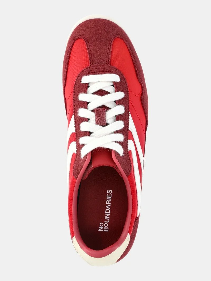 No Boundaries Retro Lace-Up Sneakers, Women’s | Walmart (US)