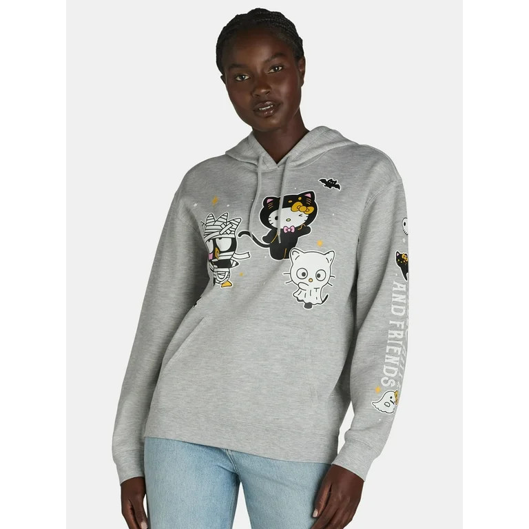 Hello Kitty Women’s Halloween Graphic Hoodie Sweatshirt with Long Sleeves, Sizes XXS-XXL | Walmart (US)