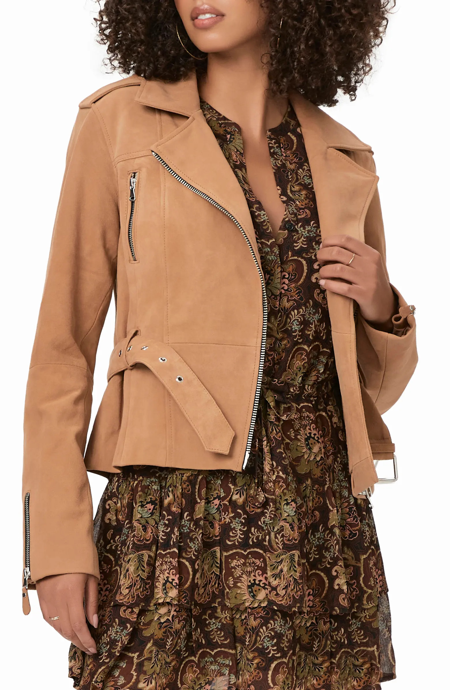 Dannie Belted Suede Jacket | Nordstrom