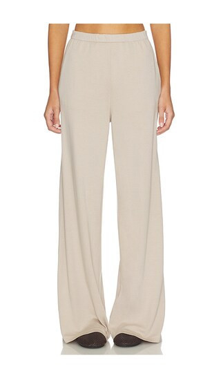 Enza Costa Supima Cotton Soft Everywhere Pant in Beige. - size S | Revolve Clothing (Global)