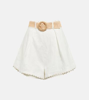 ZimmermannPaisley high-rise linen shorts | Mytheresa (INTL)