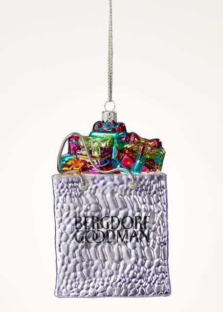 Glassware Art Studio BG Shopping Bag Christmas Ornament | Bergdorf Goodman