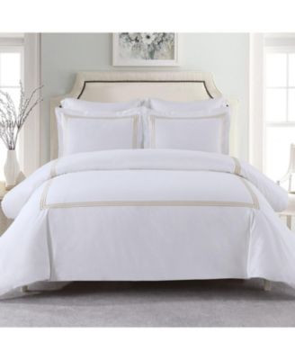 Egyptian LinensAdeline 100% Cotton Percale Embroidered Duvet Cover Set, Twin/Twin XL | Macy's