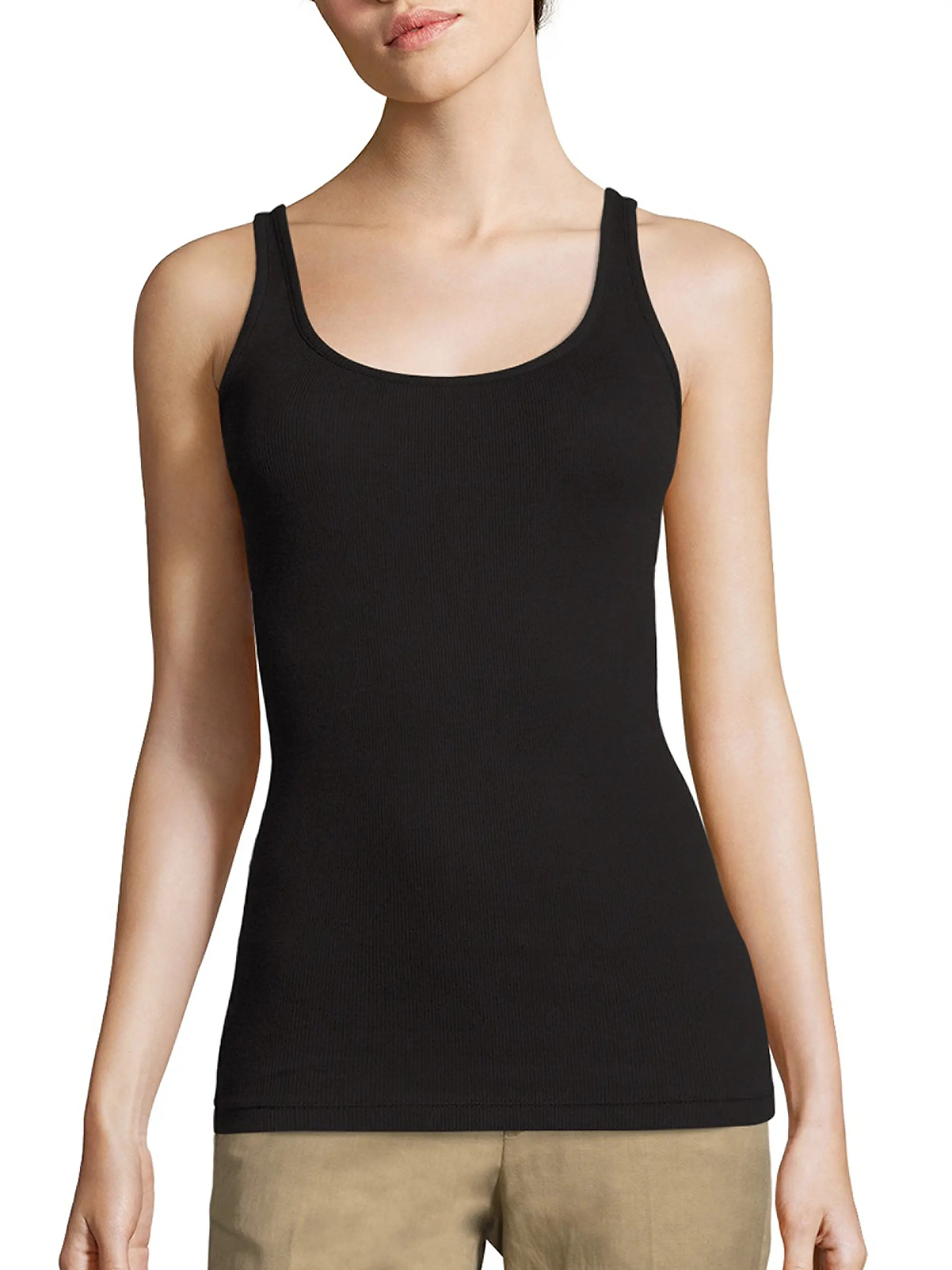 Rib-Knit Cotton-Blend Tank Top | Saks Fifth Avenue