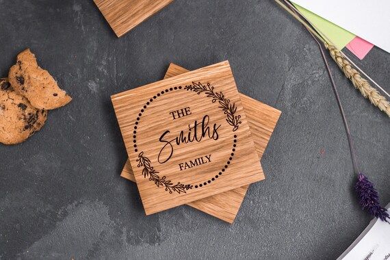 Personalized Coasters Set Parents Christmas Gift Mom | Etsy | Etsy (US)