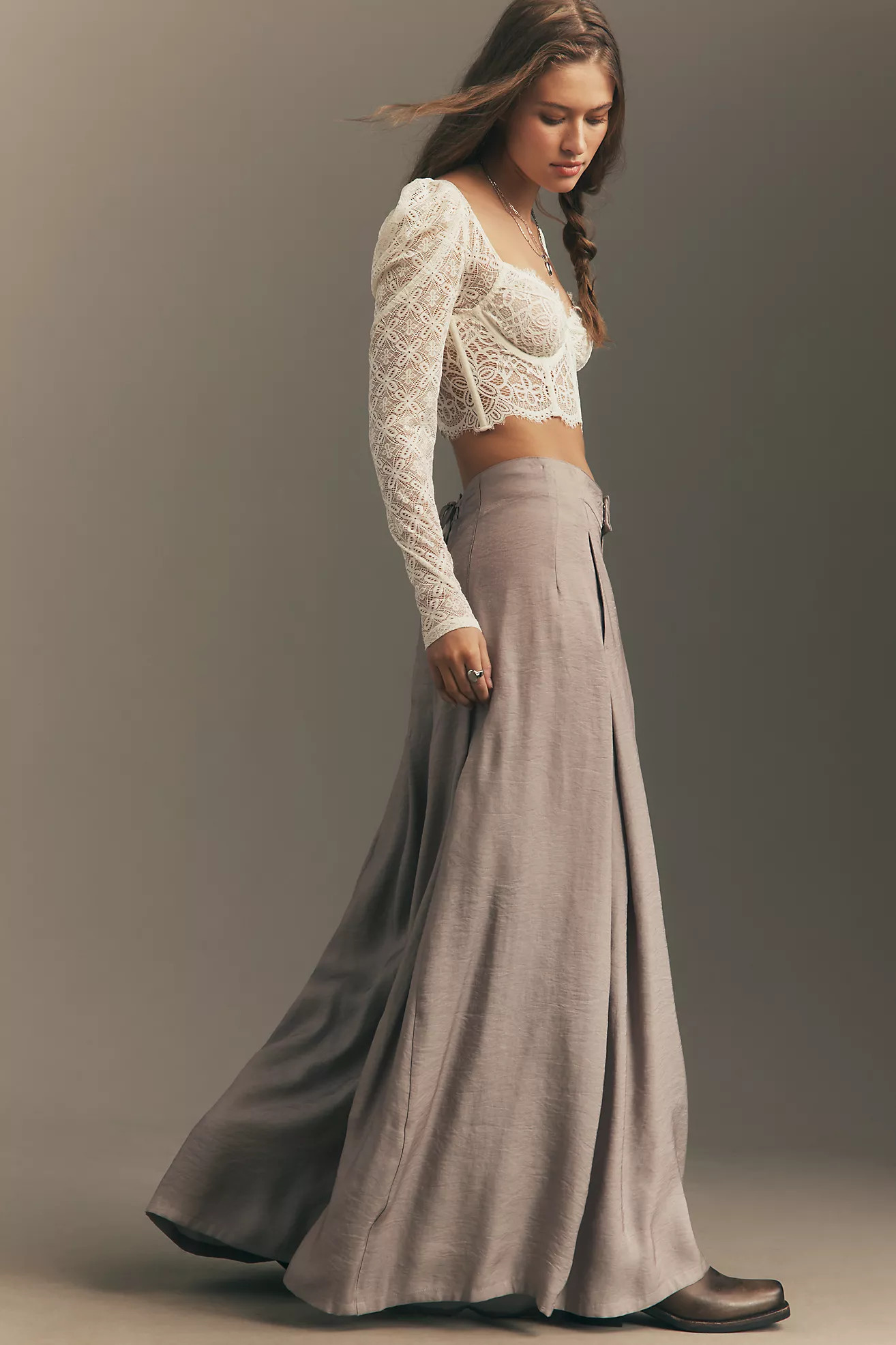 Pilcro Skirty Wide-Leg Trousers | Anthropologie (US)