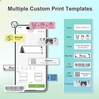 Nelko Label Maker Machine with Tape, P21 Bluetooth Label Printer, Wireless Mini Label Makers with... | Amazon (US)