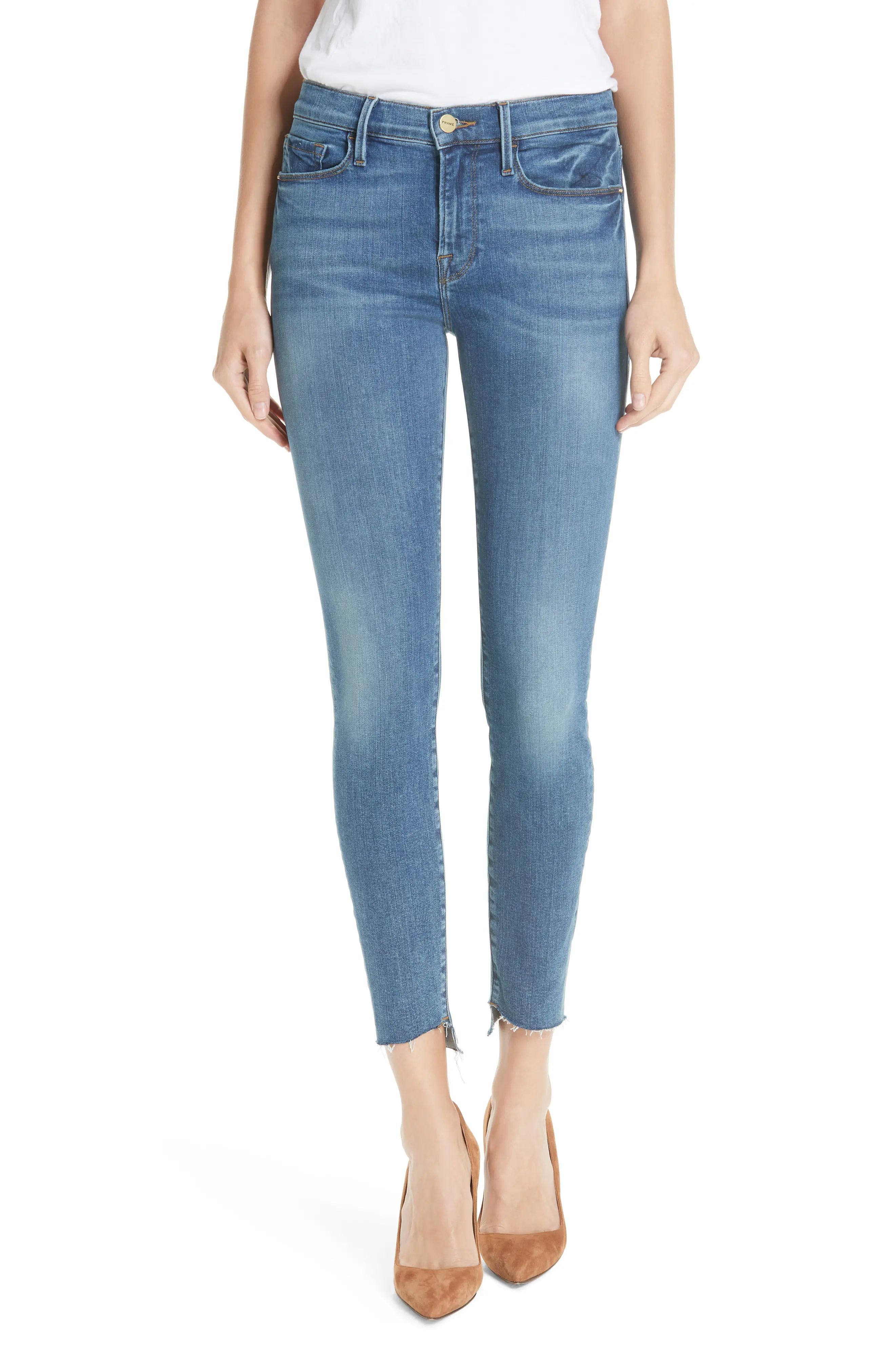 Le Skinny de Jeanne Reverse Cascade Hem Jeans | Nordstrom