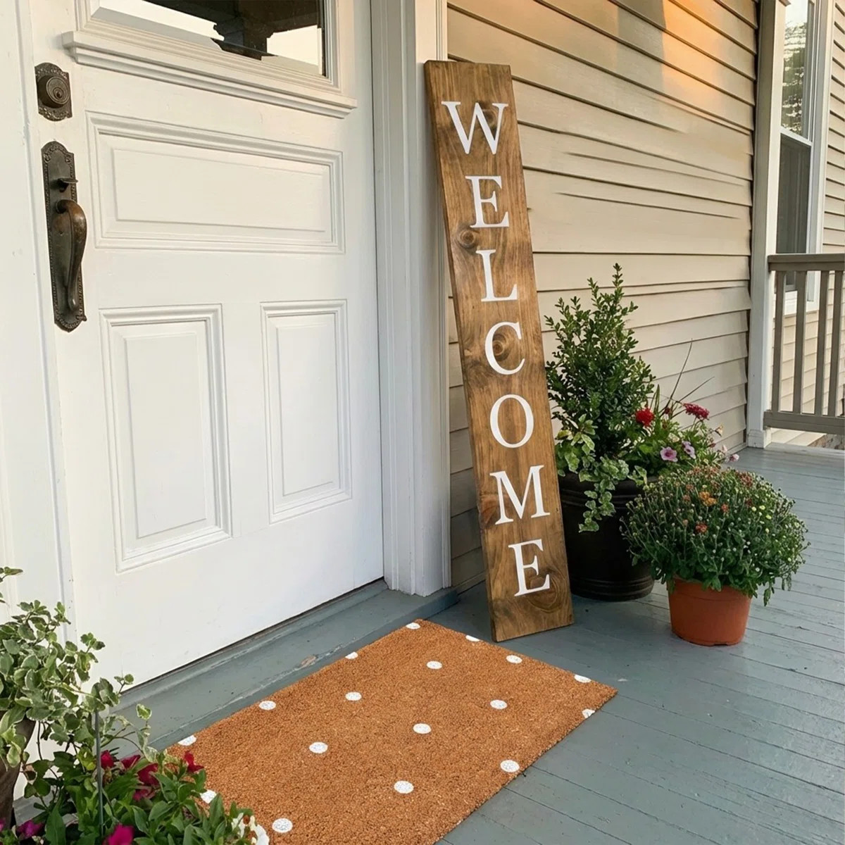 White Welcome Porch Leaner 47" x 7.25" | Wayfair North America