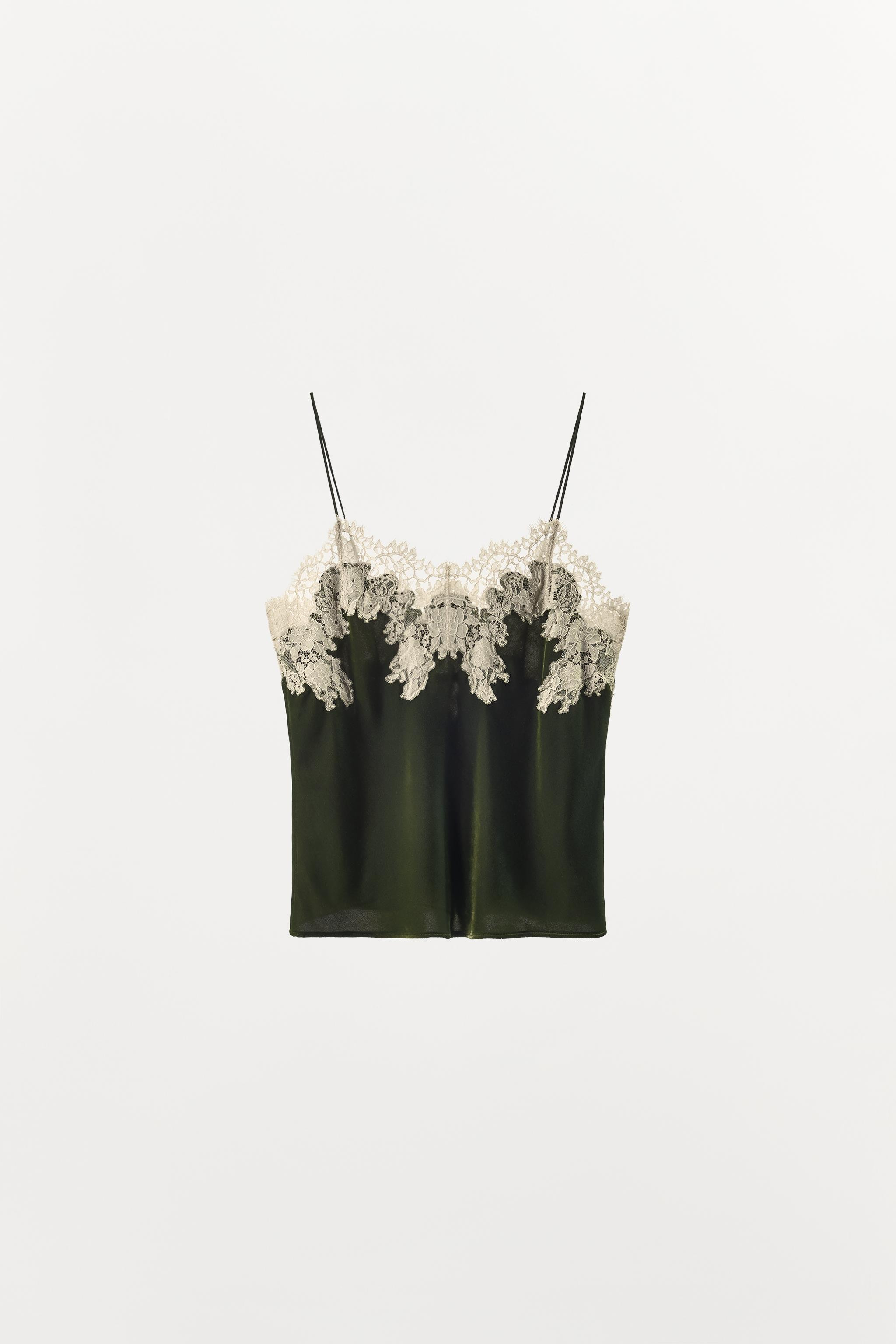 VELVET LACE TOP | Zara US