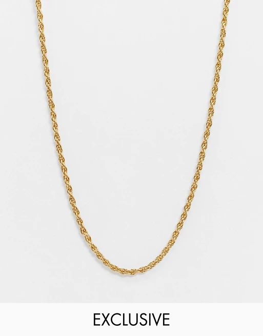 Reclaimed Vintage inspired changeable charms collection shorter length chain in gold plate | ASOS (Global)